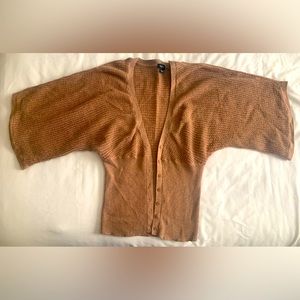 Lightweight Glitter Sweater.  Elbow length.  Button front.